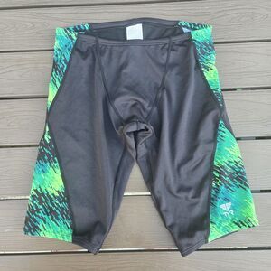 TYR Durafast Perseus Jammer Black/ Green Swimsuit Size 32 New Sample